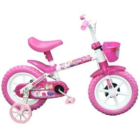 Bicicleta Aro 12 - Arco Íris Branco e Pink - TK3 Track - Esporte