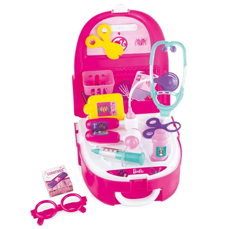 Mochila - Barbie - Doutora Médica - Com + 15 Peças - Fun