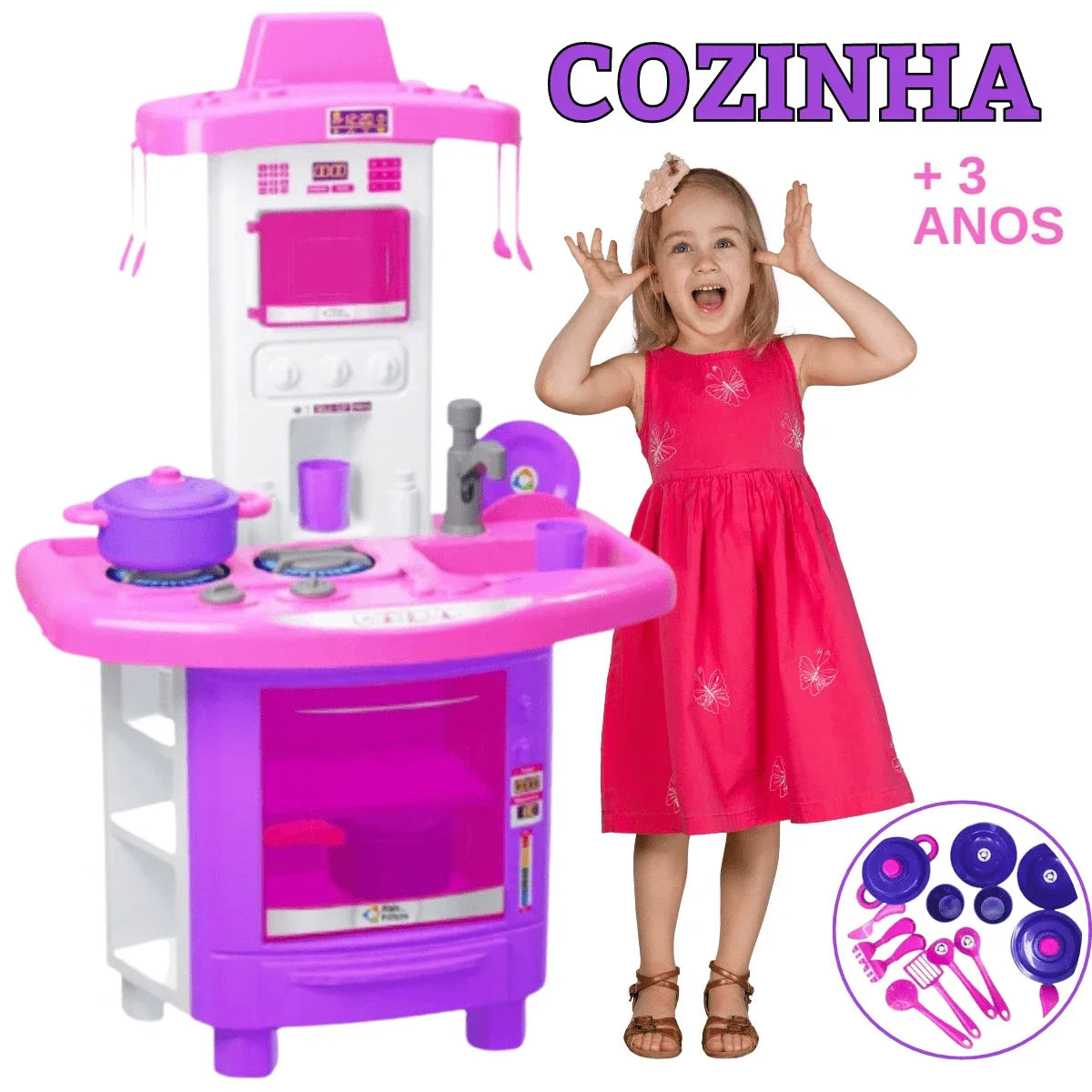 KIT Cozinha Infantil Completa  - Oferta de Dia das Crianças!