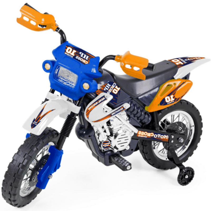 Moto Eletrica Infantil Xplast Motocross 6V Azul com Rodinhas - Esporte