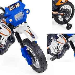 Moto Eletrica Infantil Xplast Motocross 6V Azul com Rodinhas - Esporte