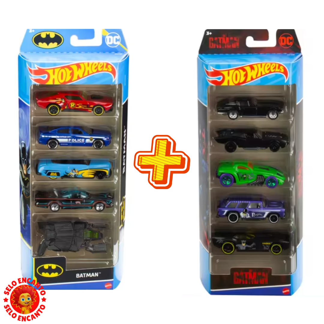 Compre 1 e Leve 2 - Pack de 5 Carrinhos Hot Wheels! ( ÚLTIMAS UNIDADES )