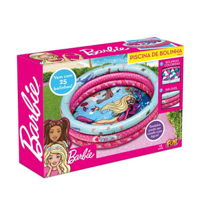 Piscina De Bolinhas Inflável - Barbie Com 25 Bolinhas - Fun - Esporte