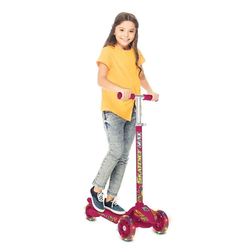 Patinete Skatenet - Max Pink - LED - Bandeirante - Esporte