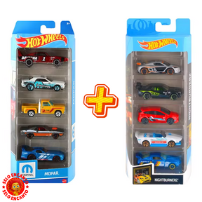 Compre 1 e Leve 2 - Pack de 5 Carrinhos Hot Wheels! ( ÚLTIMAS UNIDADES )