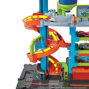 Playset e Mini Veículo - Hot Wheels - City - Lava Rápido Mega Tower - Mattel