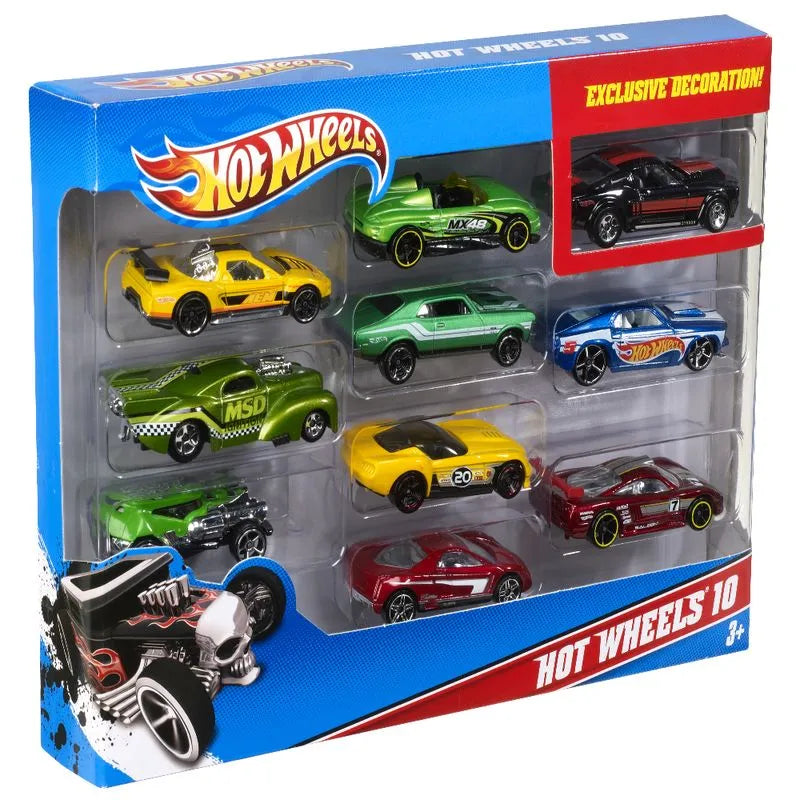 Conjunto de Veículos - Hot Wheels - Pacote com 10 Carros - Surpresa - Mattel