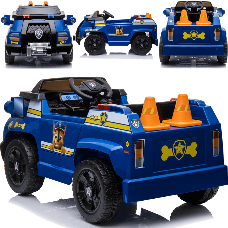 Carro de Policia Eletrico Patrulha Canina Chase 12V Controle - Esporte