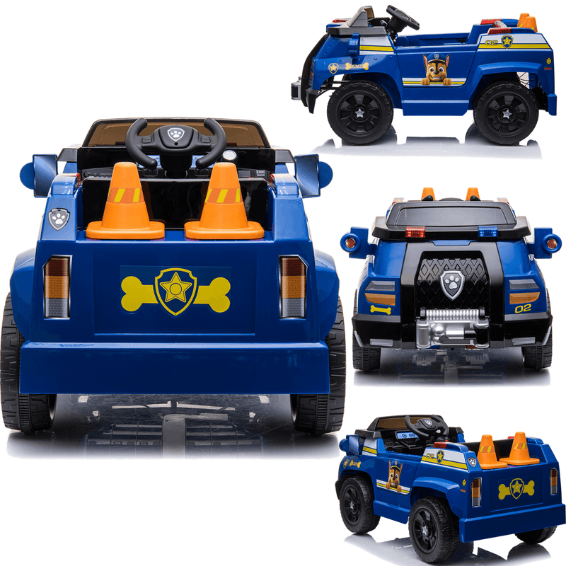 Carro de Policia Eletrico Patrulha Canina Chase 12V Controle - Esporte