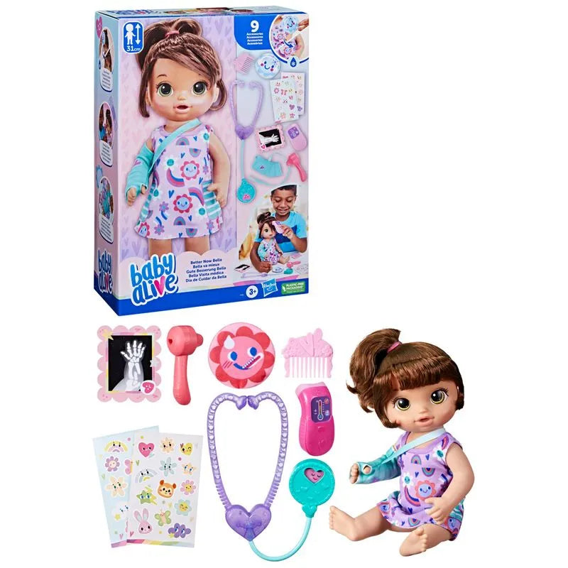 Boneca Bebê com Acessórios - Baby Alive - Bella - Hora da Consulta - F7536 - Hasbro