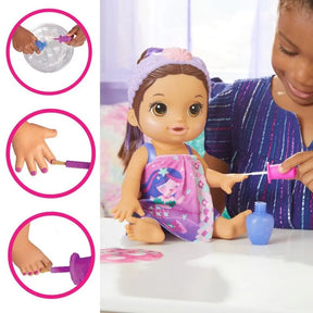 Boneca - Baby Alive - Glam SPA - Dia de Princesa - Morena - F3565 - Hasbro