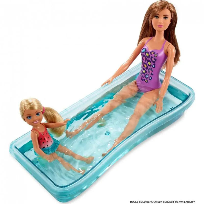 Casa de Bonecas Barbie Portátil com Alça – Completa com Acessórios, Cozinha, Quarto, Banheiro e Piscina no Pátio