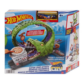 Pista De Corrida - Hot Wheels City - Nemesis Crocodilo - Mattel