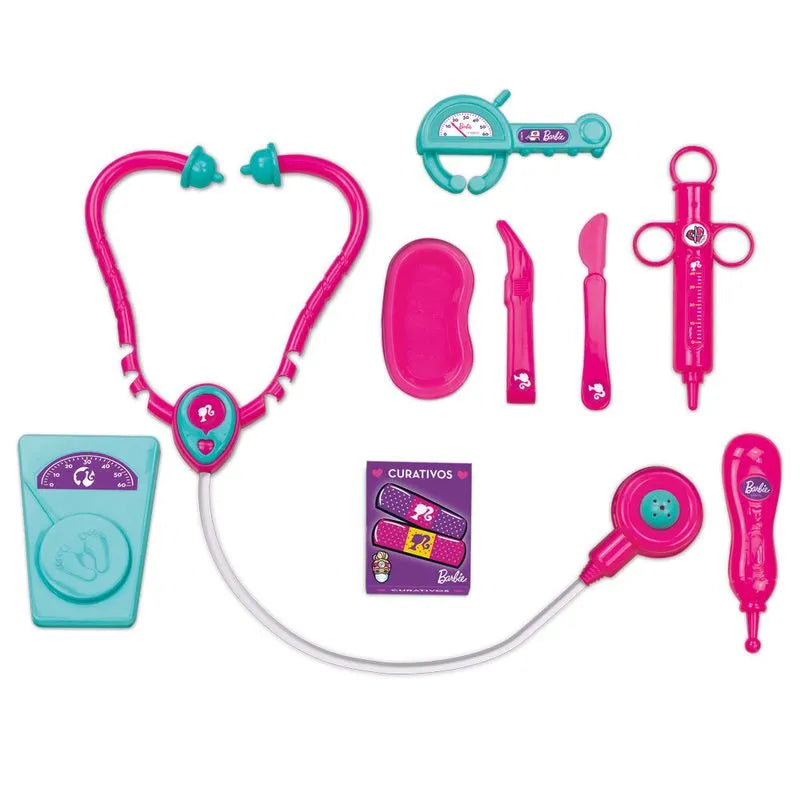 Kit Médica - Barbie - Doutora Médica - 9 Peças - Fun