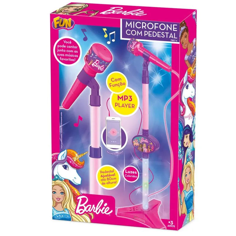 Microfone com Pedestal - Barbie Dreamtopia - Fun