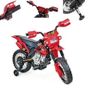 Moto Eletrica Infantil Xplast Motocross 6V Vermelha - Esporte