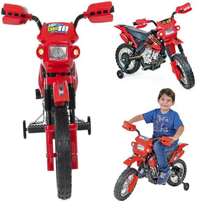 Moto Eletrica Infantil Xplast Motocross 6V Vermelha - Esporte