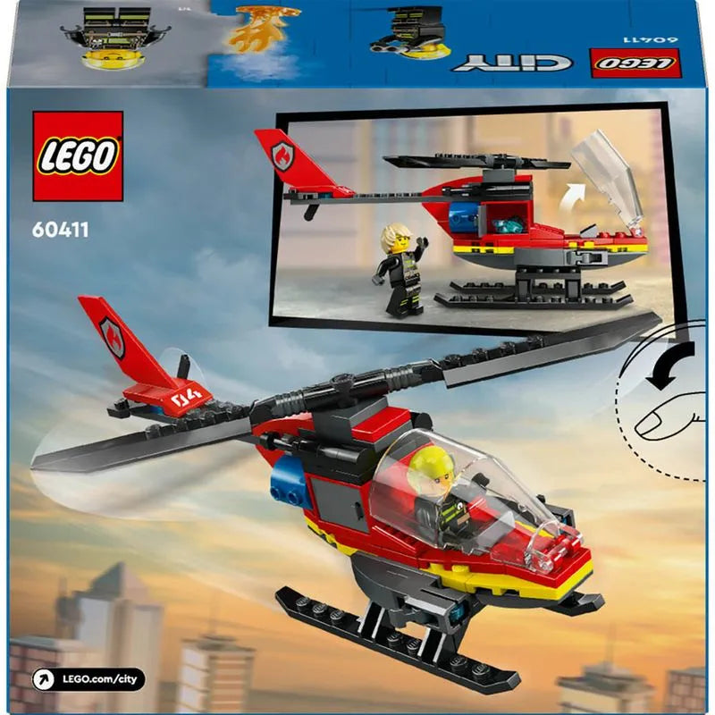 LEGO - City Fire - Helicóptero de Resgate dos Bombeiros - 60411