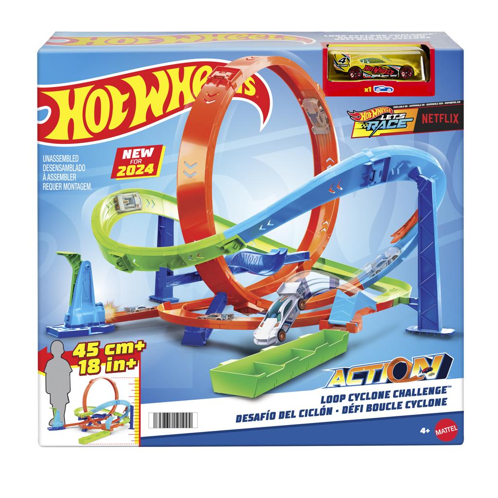 Conjunto de Pista e Carrinho - Hot Wheels - Desafio Ciclone Action Loop - Mattel