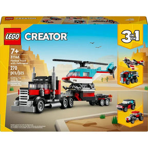 LEGO - Creator - Caminhão de Plataforma com Helicóptero - 31146