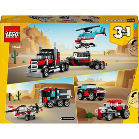 LEGO - Creator - Caminhão de Plataforma com Helicóptero - 31146