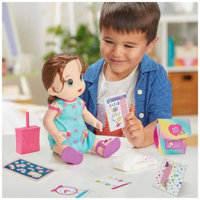 Boneca Hora da Escola com Acessórios Educativos para Crianças Acima de 3 Anos, Baby Alive, Cabelo Castanho