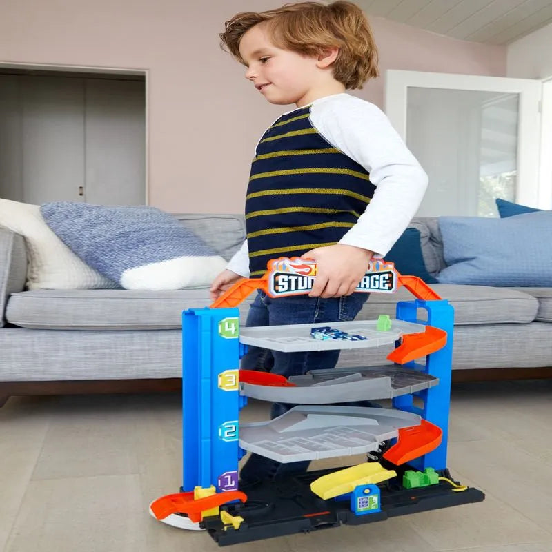 Pista De Percurso e Veículo - Hot Wheels - City Garagem Com Elevador - Mattel