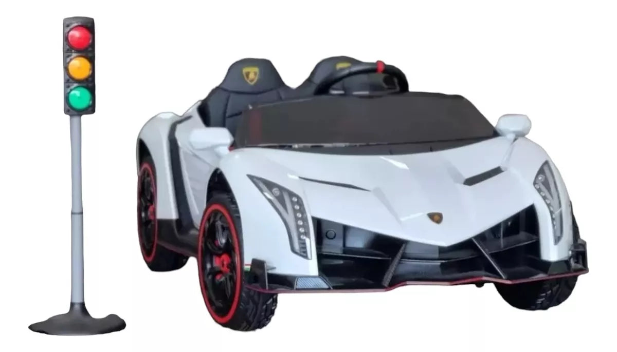 Carrinho Elétrico Infantil - Lamborghini Veneno 12v + Brinde