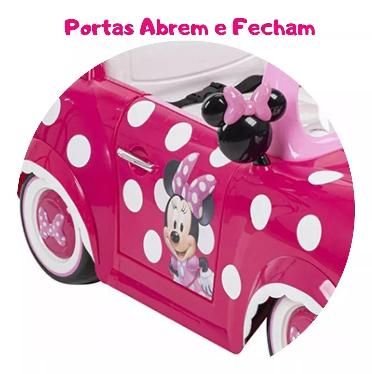 Carrinho Elétrico Infantil 6v Som E Luz Minnie Zippy Toys