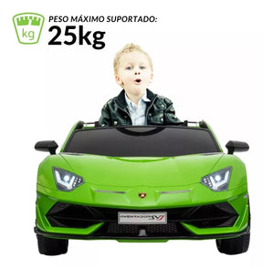 Carro Elétrico Infantil Lamborghini Aventador Verde 12v