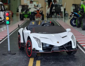 Carrinho Elétrico Infantil - Lamborghini Veneno 12v + Brinde