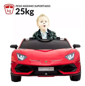 Carro Elétrico Infantil Lamborghini Aventador Vermelho 12v