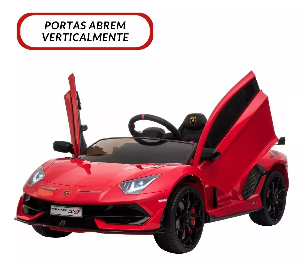 Carro Elétrico Infantil Lamborghini Aventador Vermelho 12v