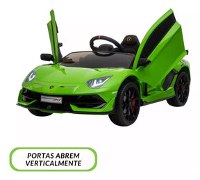 Carro Elétrico Infantil Lamborghini Aventador Verde 12v